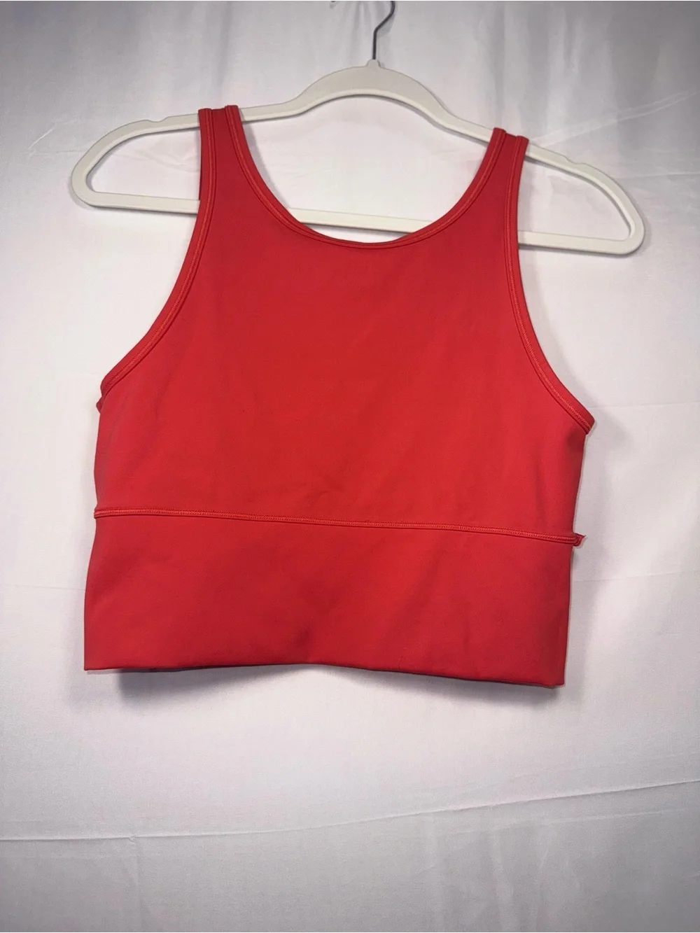 Lululemon Women Red V-Neck Athletic Yoga Sports Bra Size 6 /S